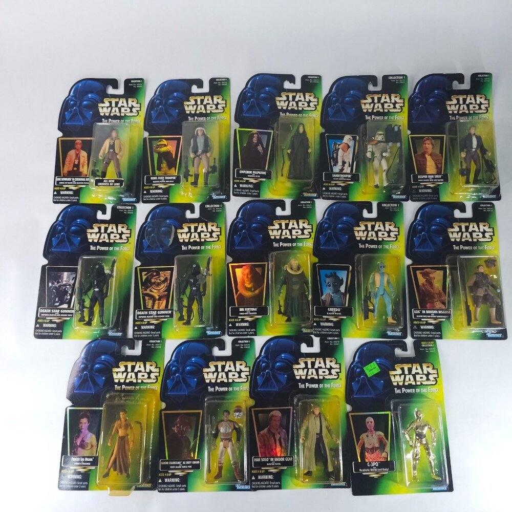 Vintage Star Wars Power of the Force Collection 1 Lot of 14 Figures 1997 Kenner